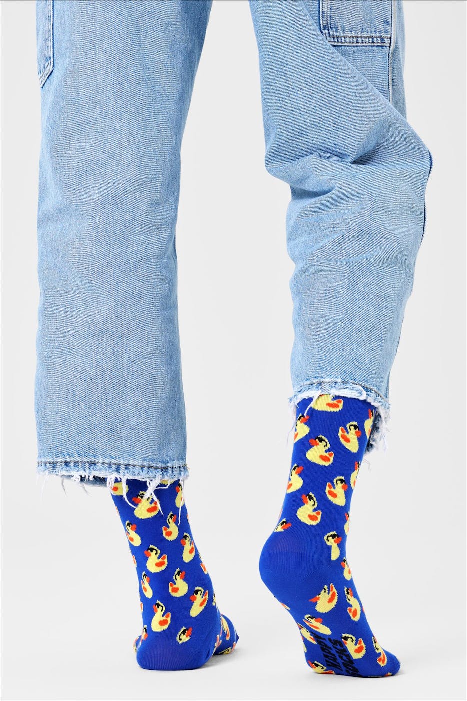 Happy Socks - Kobaltblauwe Rubber Duck sokken, maat: 41-46
