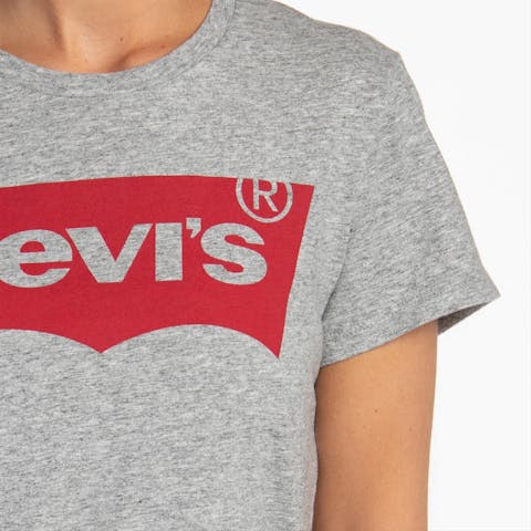 Levi's - Grijze mêlé Batwing Logo T-shirt