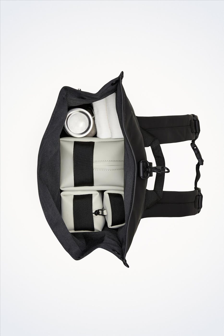 RAINS - Zwarte Rolltop Rucksack rugzak