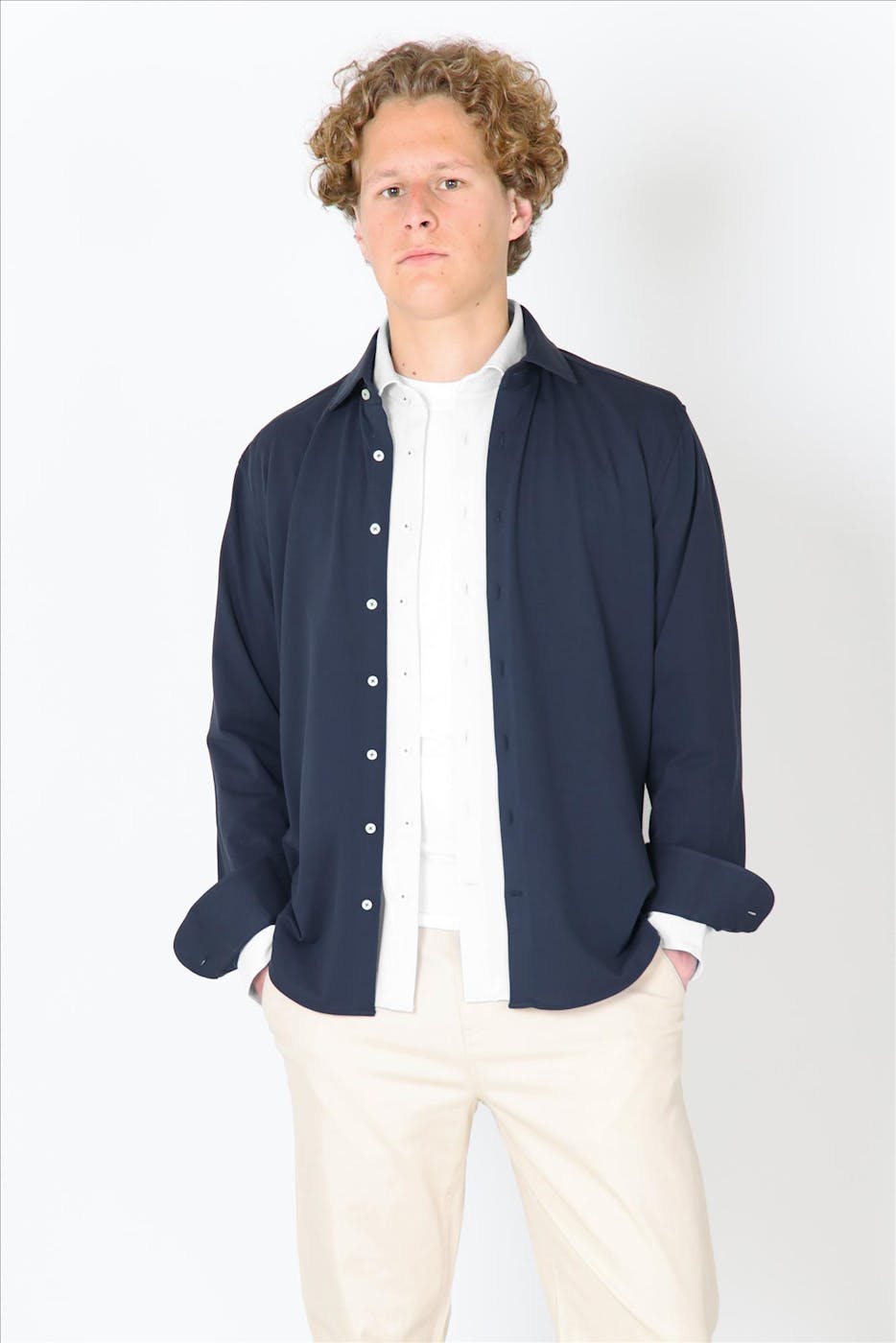 Fakts - Wit Xavi slim hemd