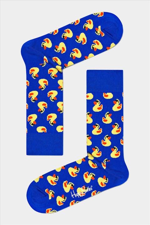 Happy Socks - Kobaltblauwe Rubber Duck sokken, maat: 36-40