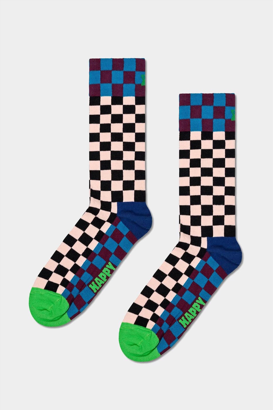 Happy Socks - Multicolor 3-pack Check It Out sokken, maat: 41-46