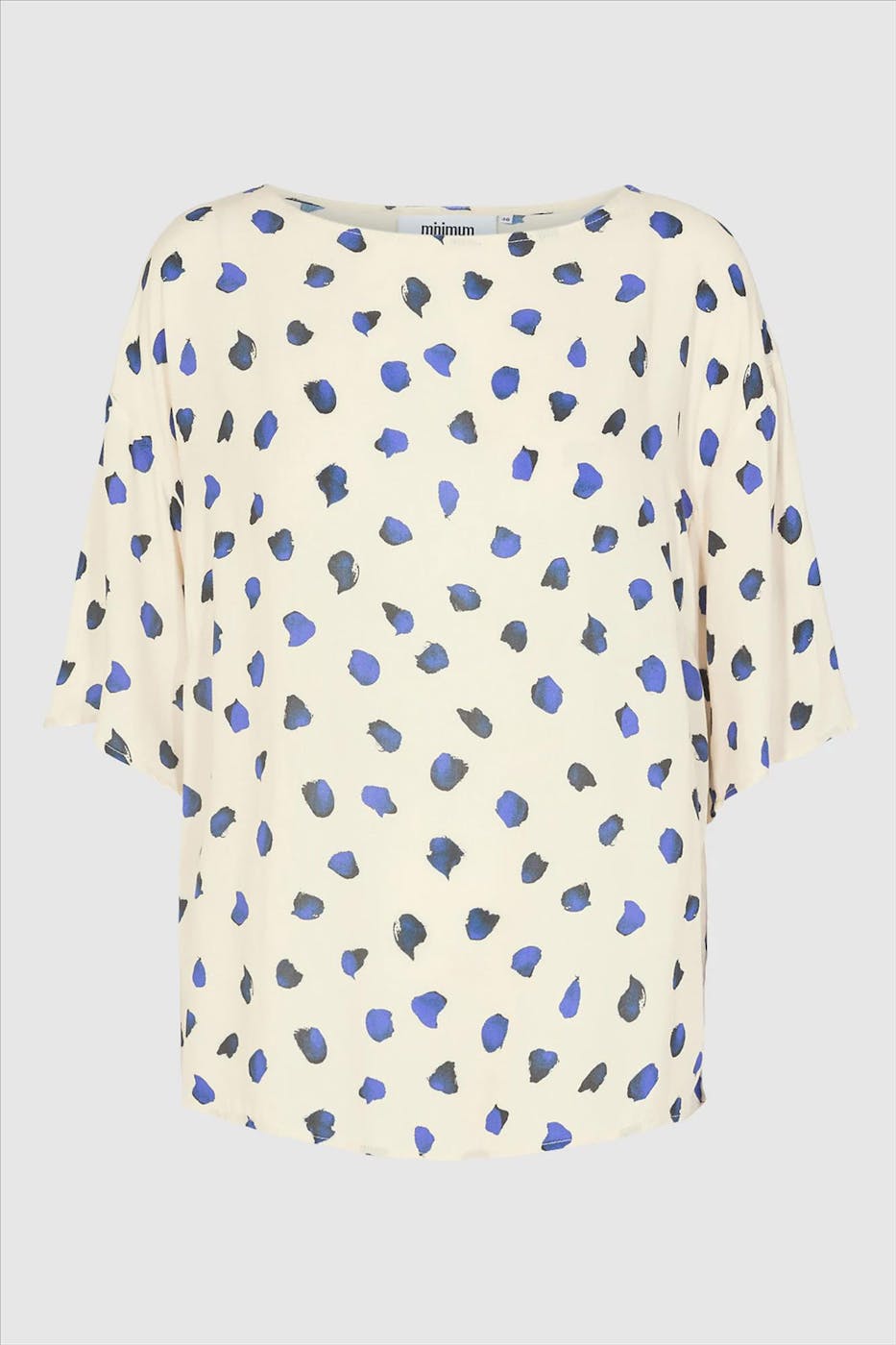 Minimum - Beige-blauwe Ellaline blouse
