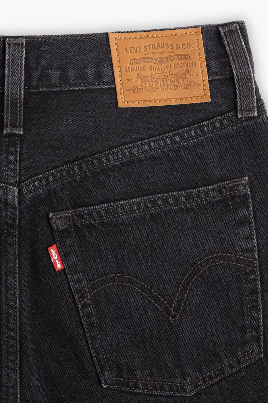 Levi's - Zwarte Ribcage Wide jeans