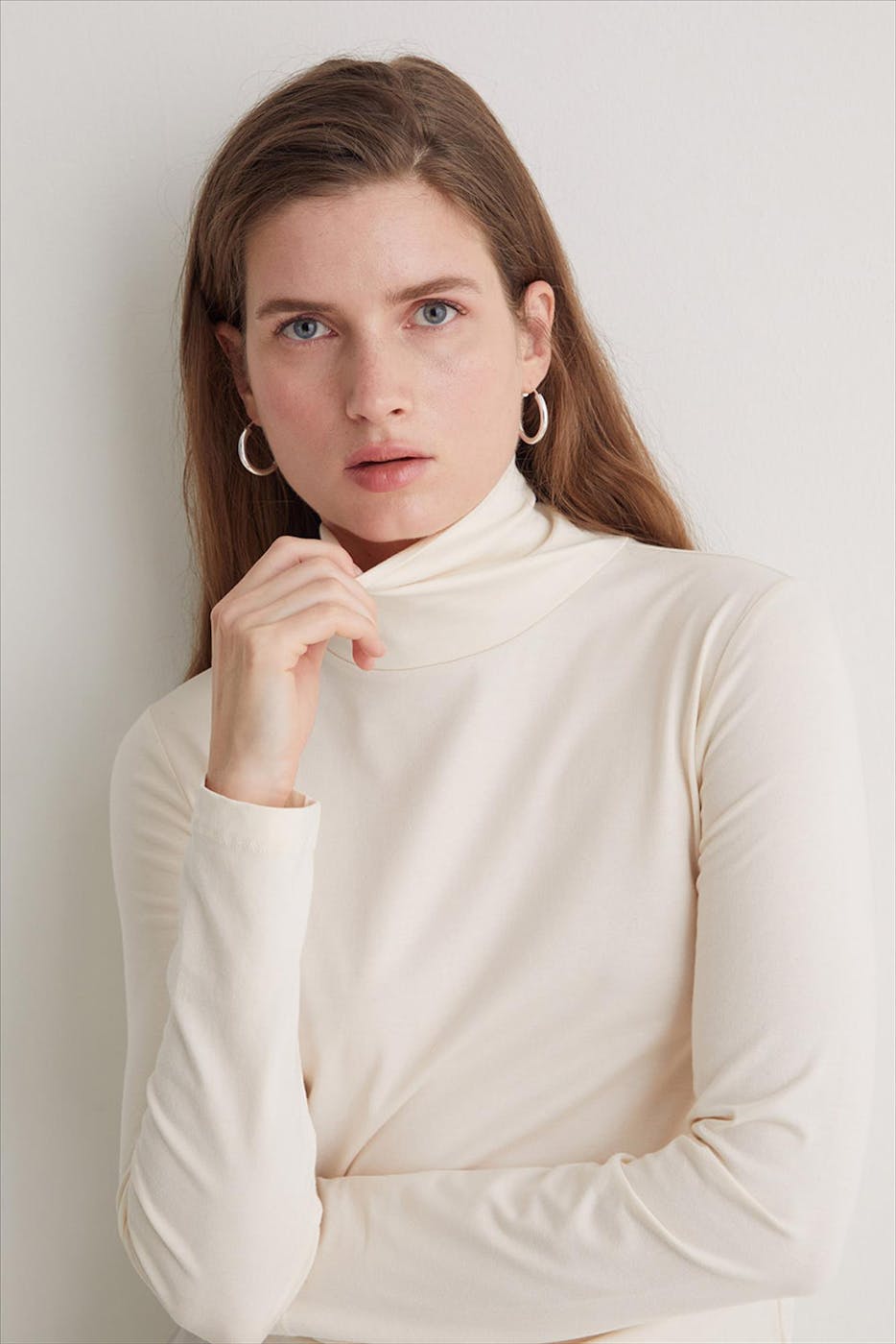 YERSE - Ecru Collar longsleeve T-shirt