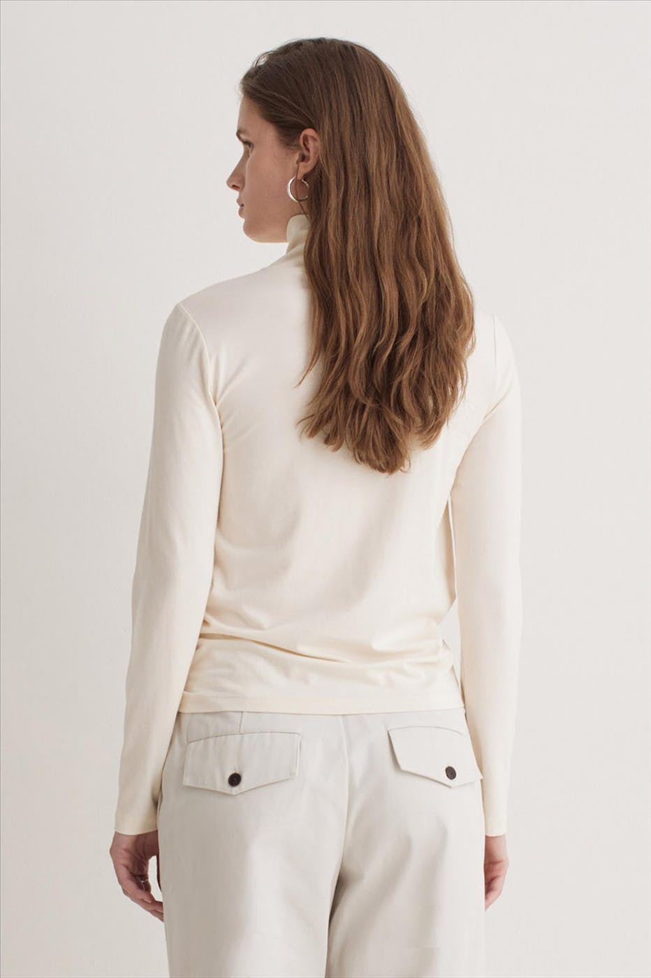 YERSE - Ecru Collar longsleeve T-shirt