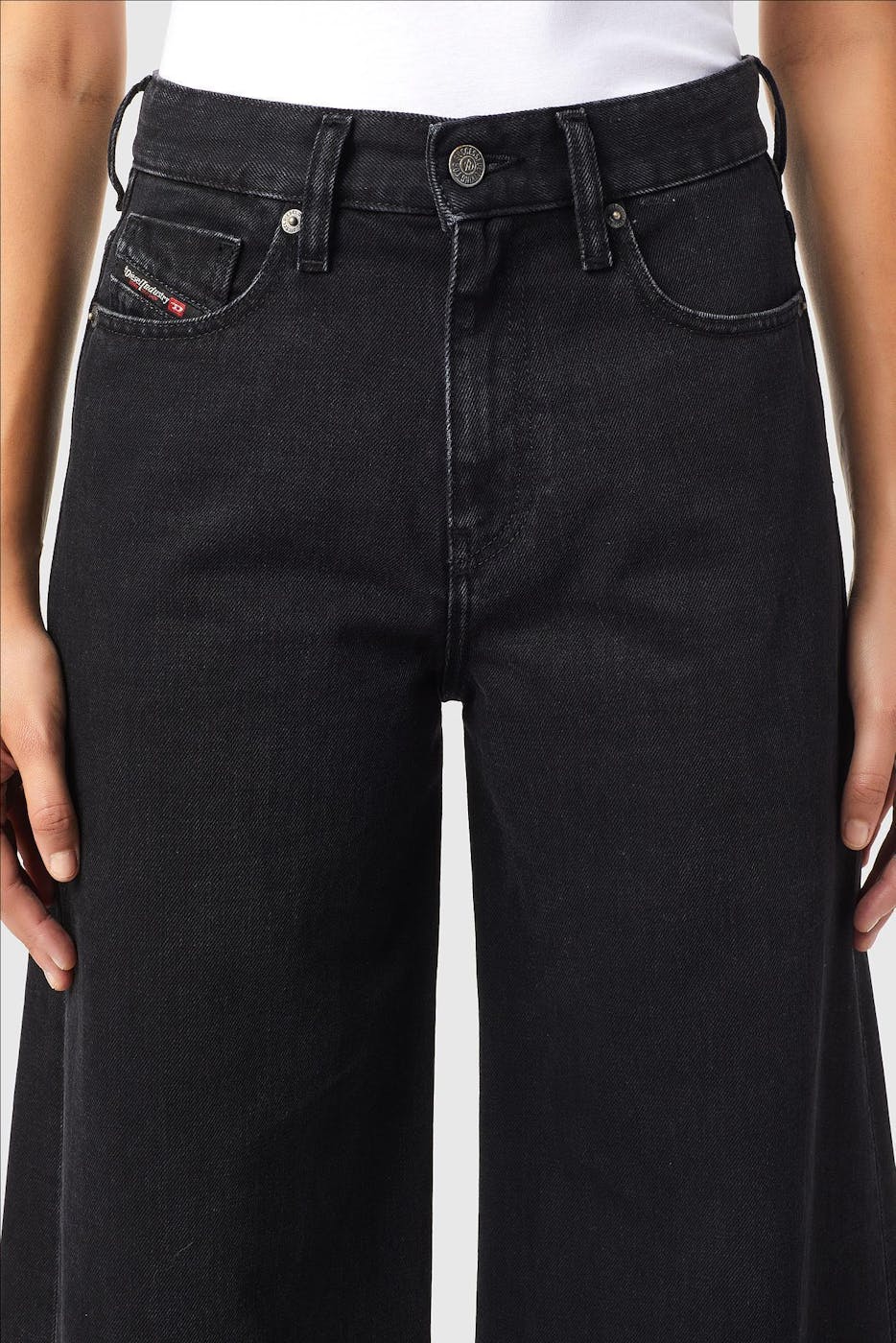 Diesel - Zwarte D-Akemi wide flared jeans