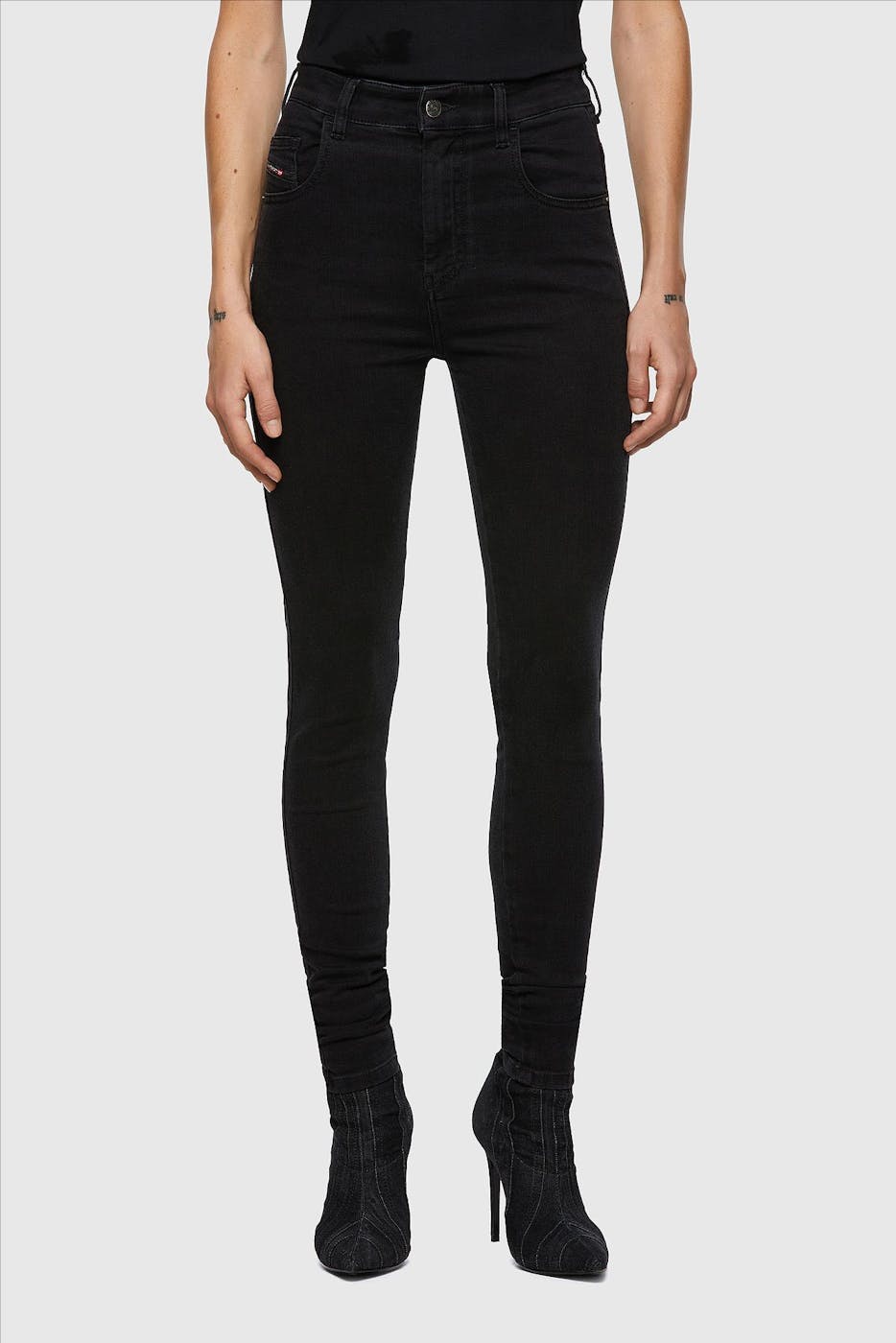 Diesel - Zwarte Slandy-High Super Skinny Jeans