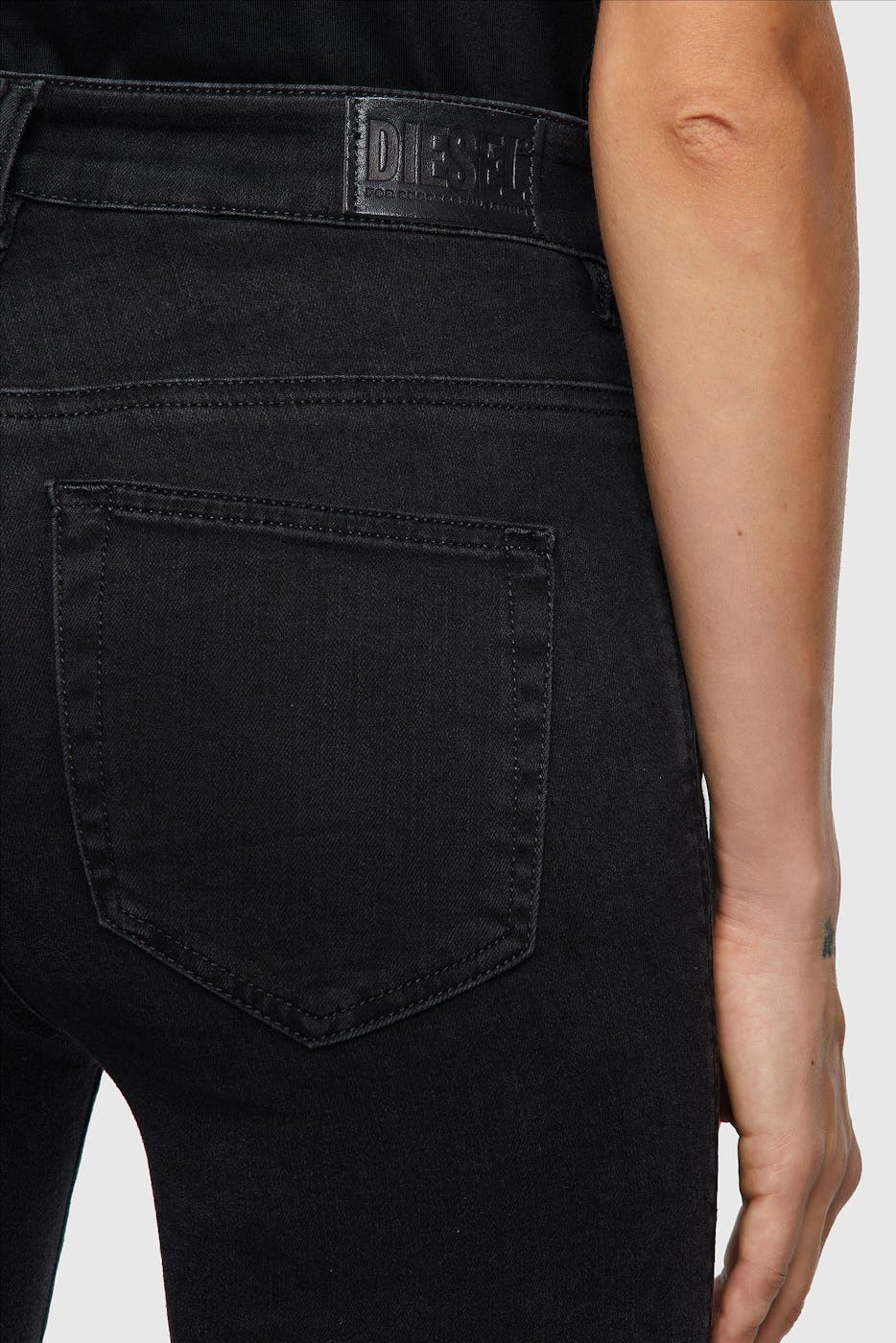 Diesel - Zwarte Slandy-High Super Skinny Jeans