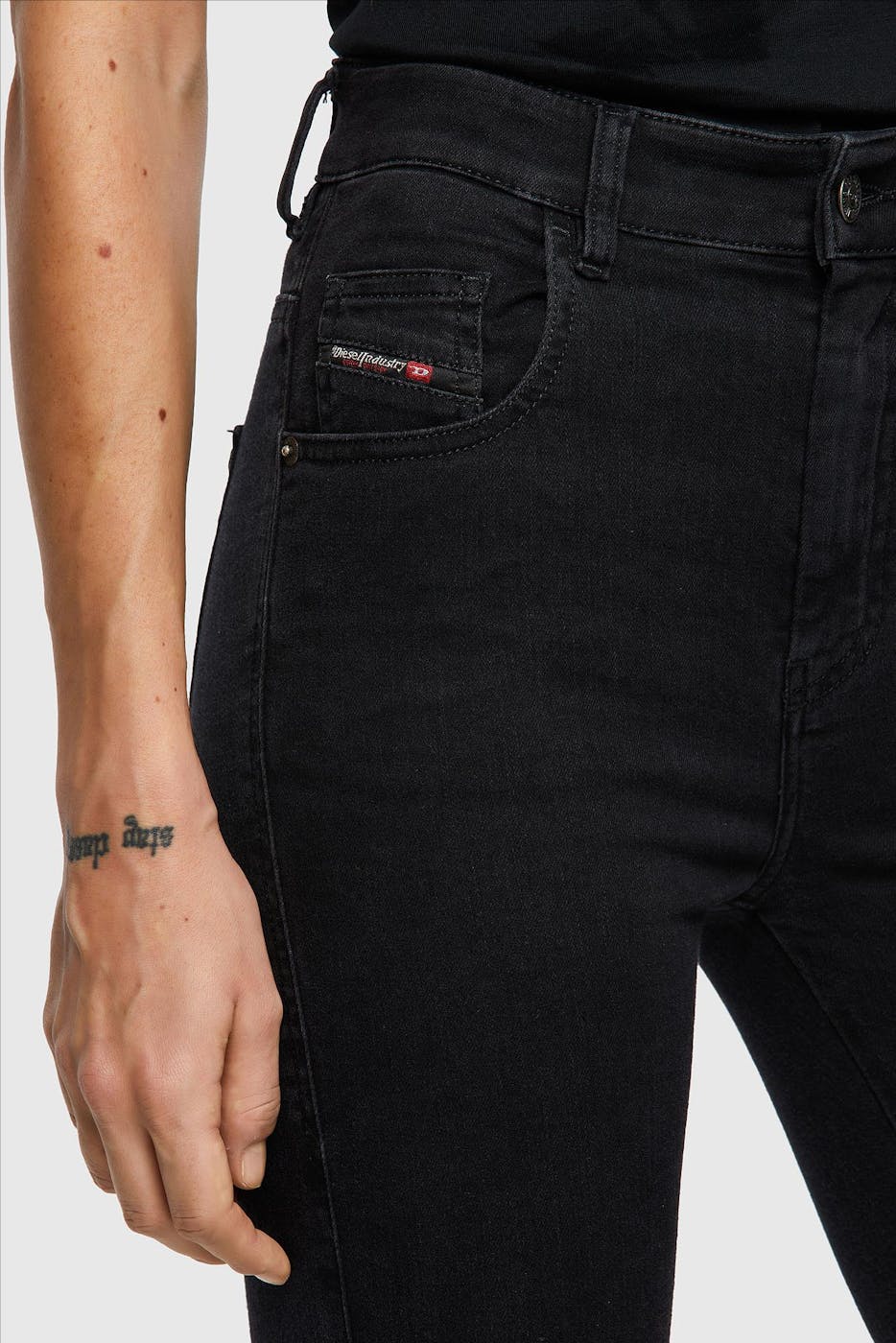 Diesel - Zwarte Slandy-High Super Skinny Jeans
