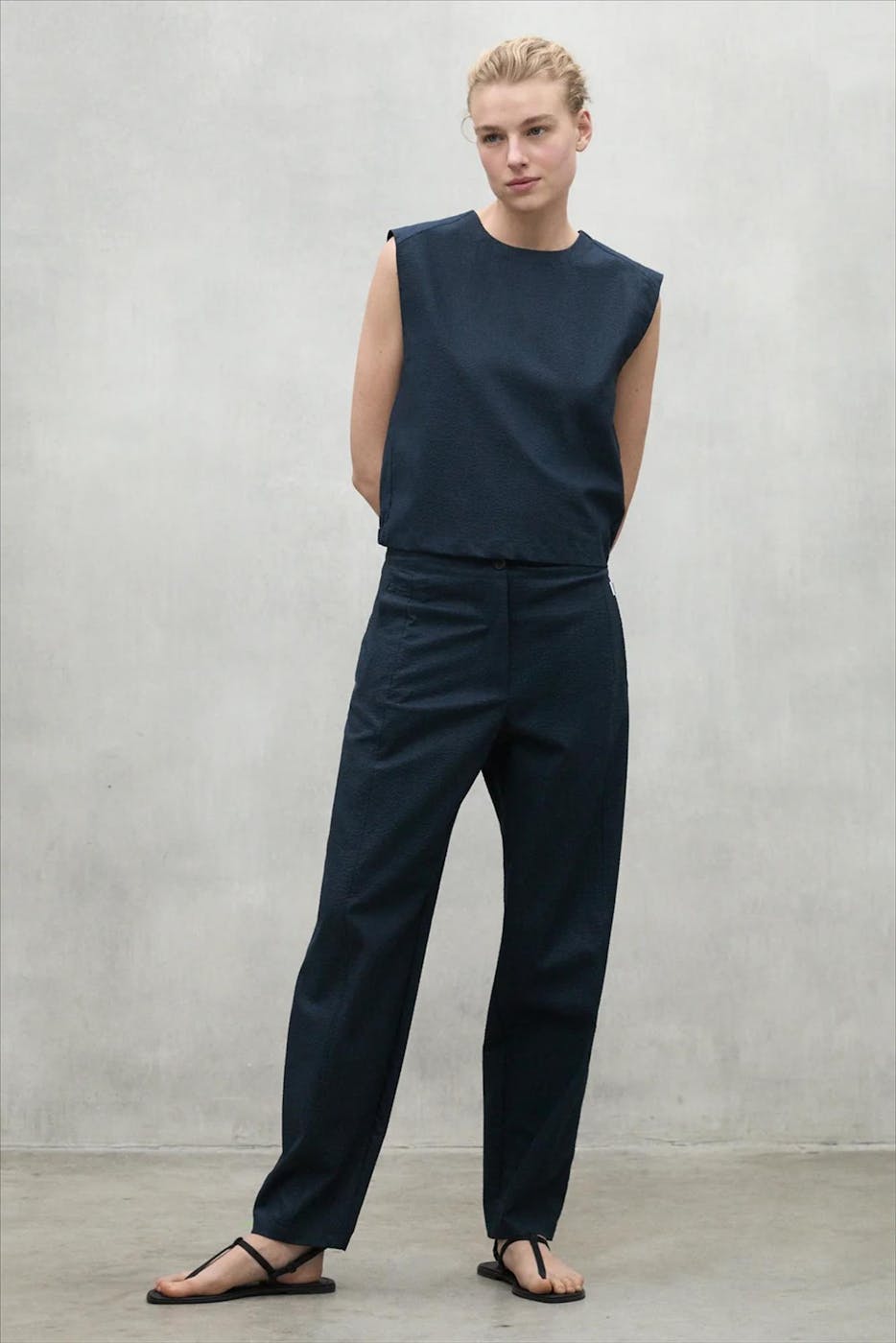 ECOALF - Marineblauwe Ripoll broek