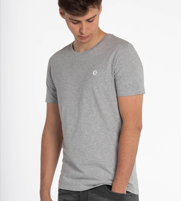 Brooklyn - Lichtgrijze B Icon Logo T-shirt