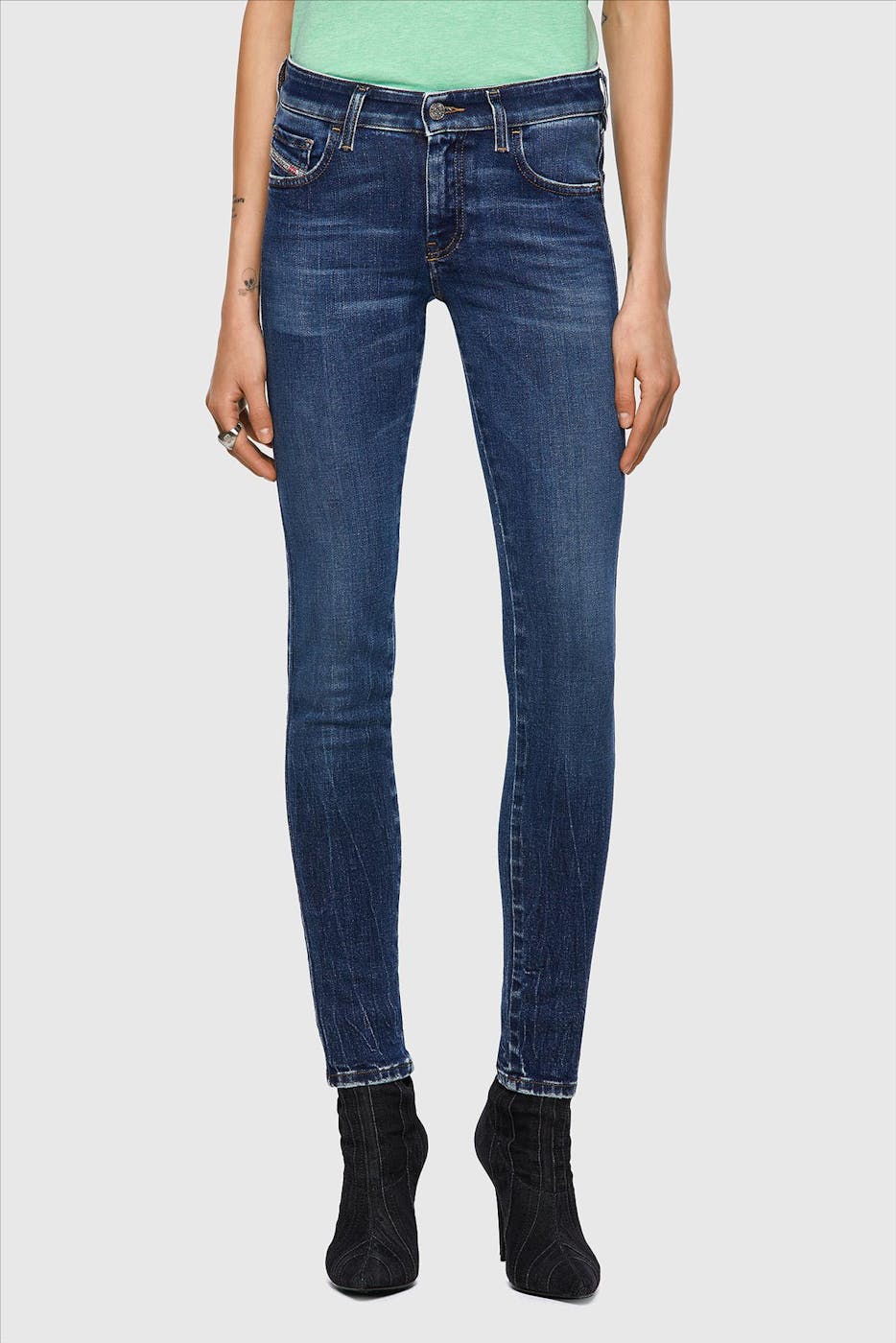 Diesel - Blauwe Slandy skinny jeans