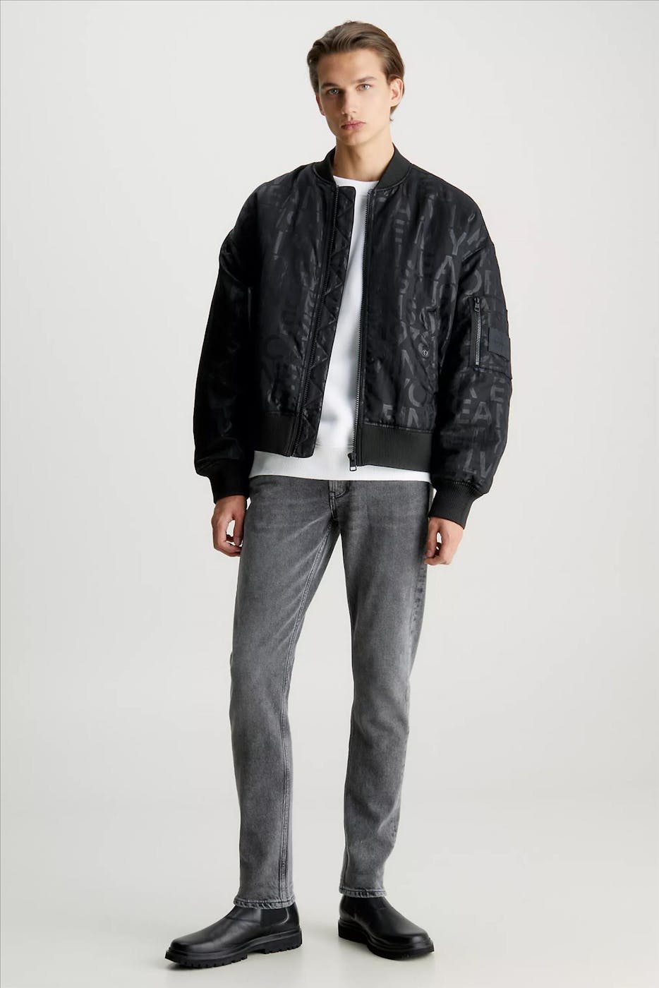 Calvin Klein Jeans - Grijze Slim Taper jeans
