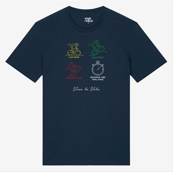 Vive le vélo - Donkerblauwe Disciplines T-shirt