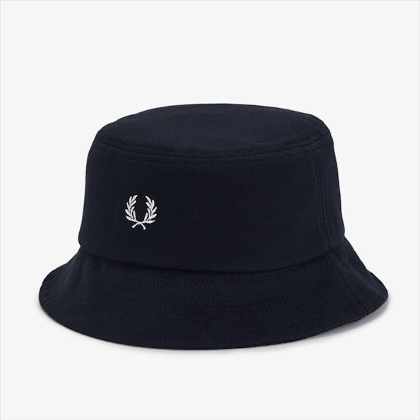 Fred Perry - Donkerblauwe Pique bucket hat