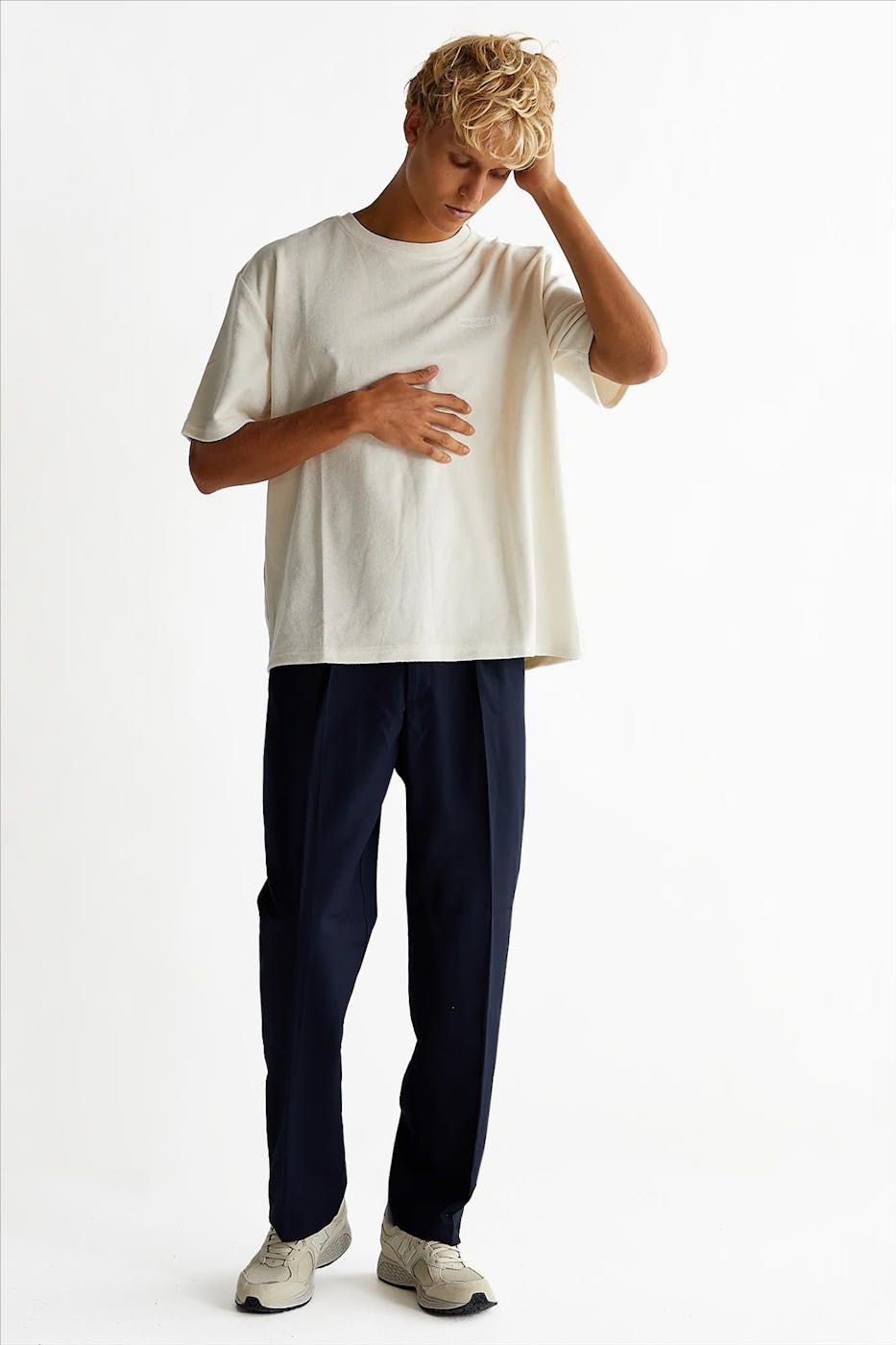 WOODBIRD - Donkerblauwe Ben Suit broek