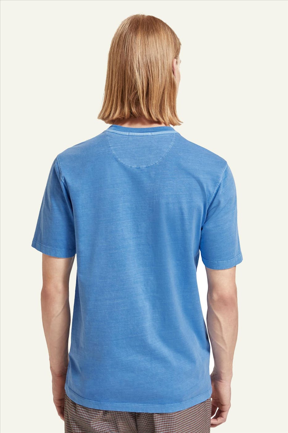Scotch & Soda - Blauwe Garment Dyed T-shirt