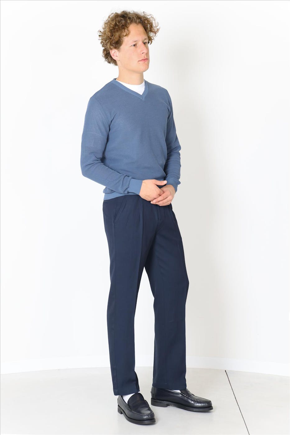 Altobello - Blauwe Denver Crepe trui