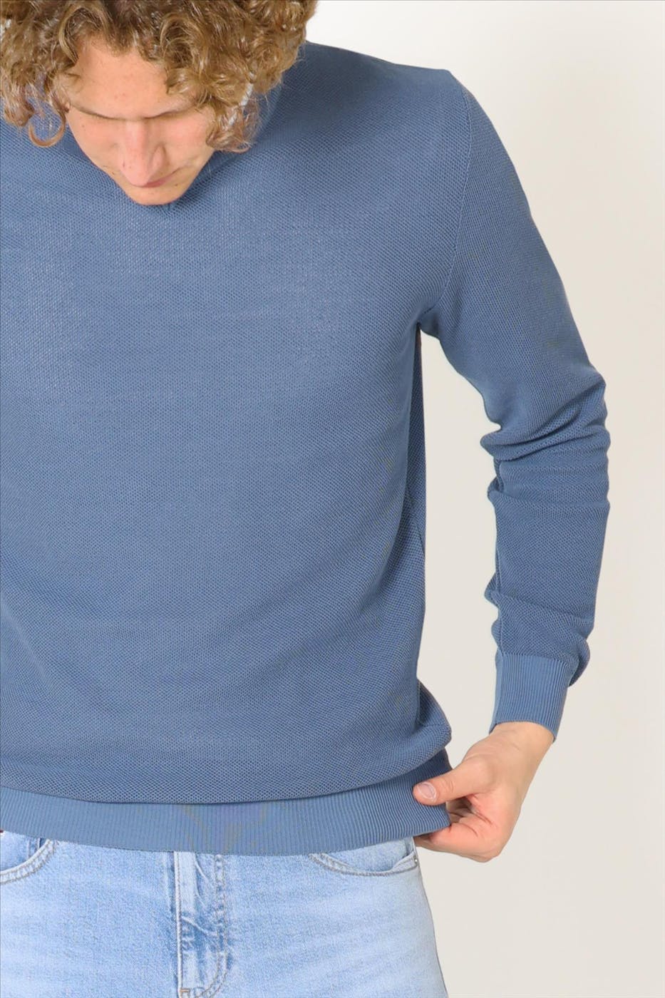 Altobello - Blauwe Denver Crepe trui