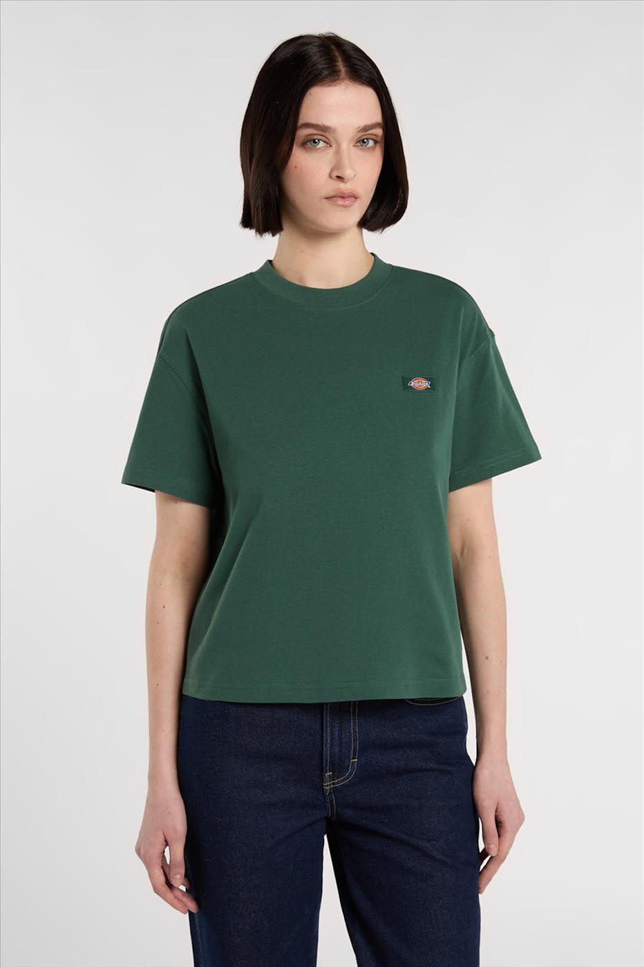 Dickies - Donkergroene Oakport Boxy T-shirt