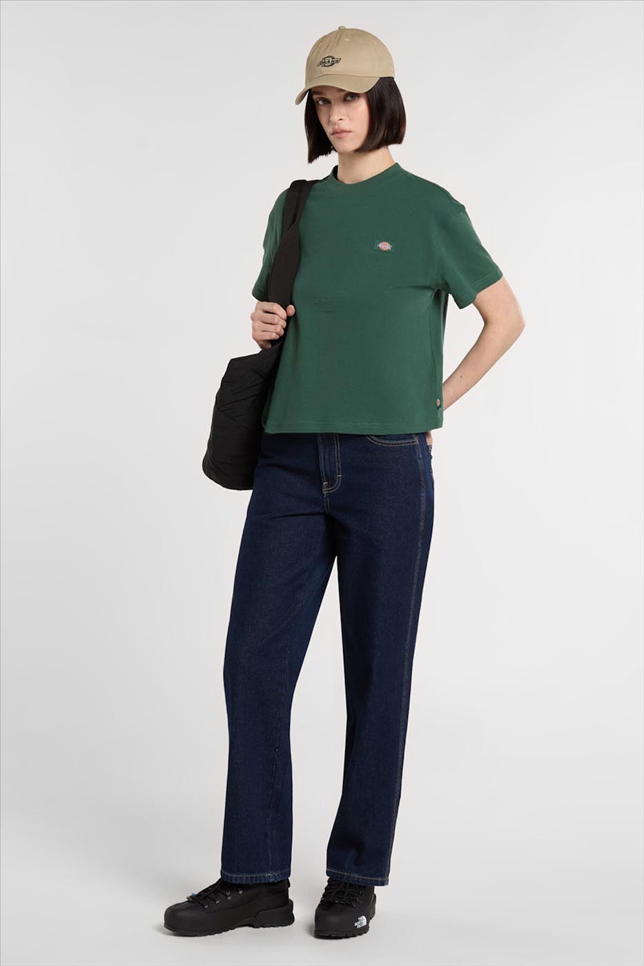 Dickies - Donkergroene Oakport Boxy T-shirt
