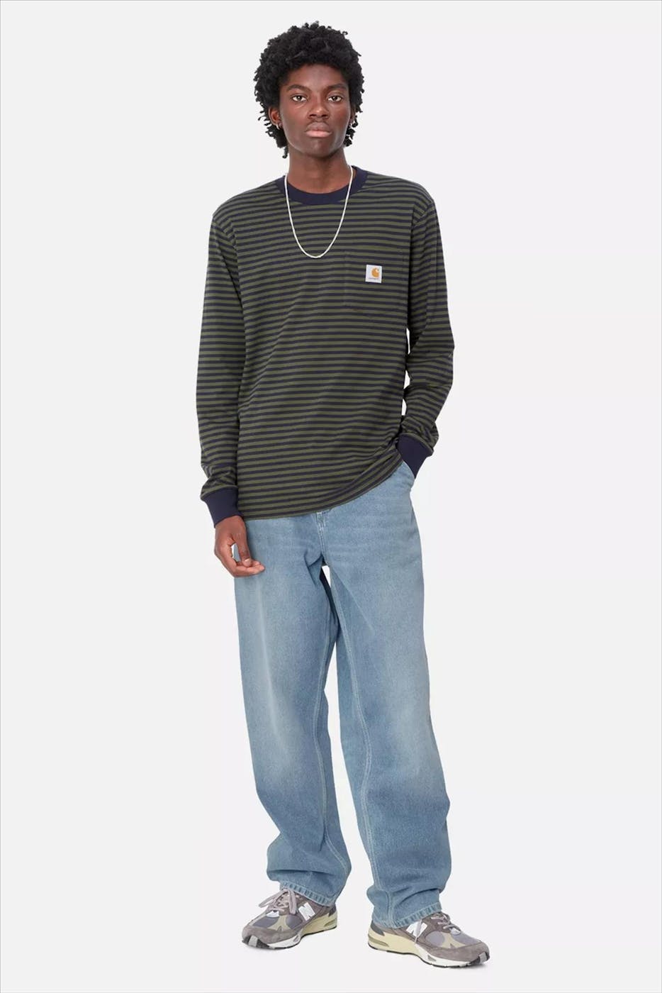 Carhartt WIP - Lichtblauwe straight Simple pant