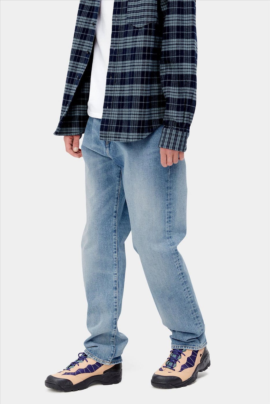 Carhartt WIP - Lichtblauwe Pontiac straight jeans