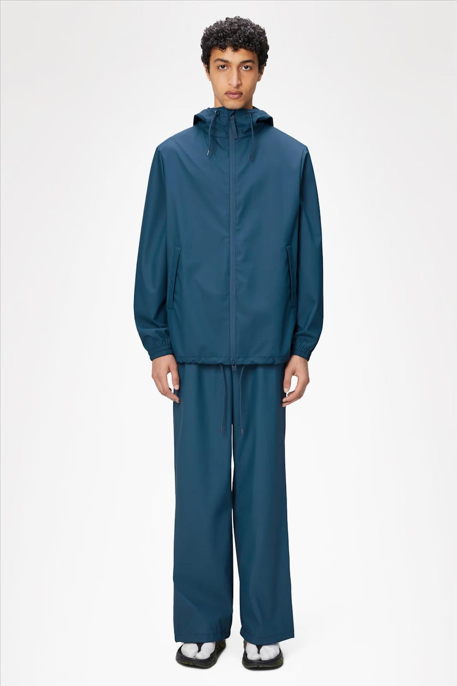 RAINS - Middenblauwe Storm Breaker jas