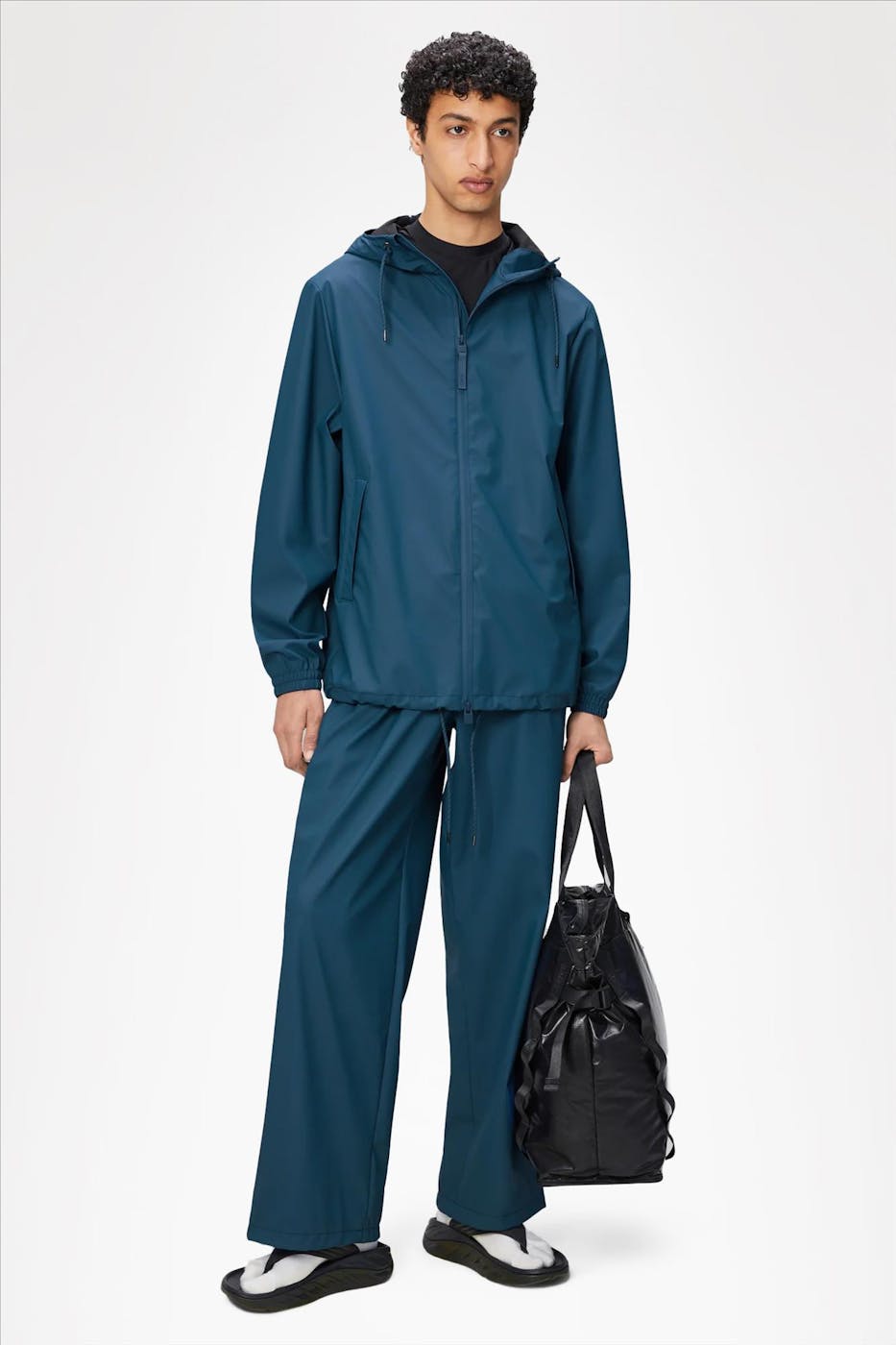RAINS - Middenblauwe Storm Breaker jas