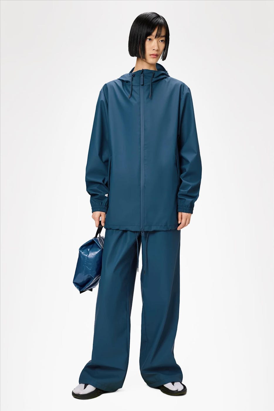 RAINS - Middenblauwe Storm Breaker jas