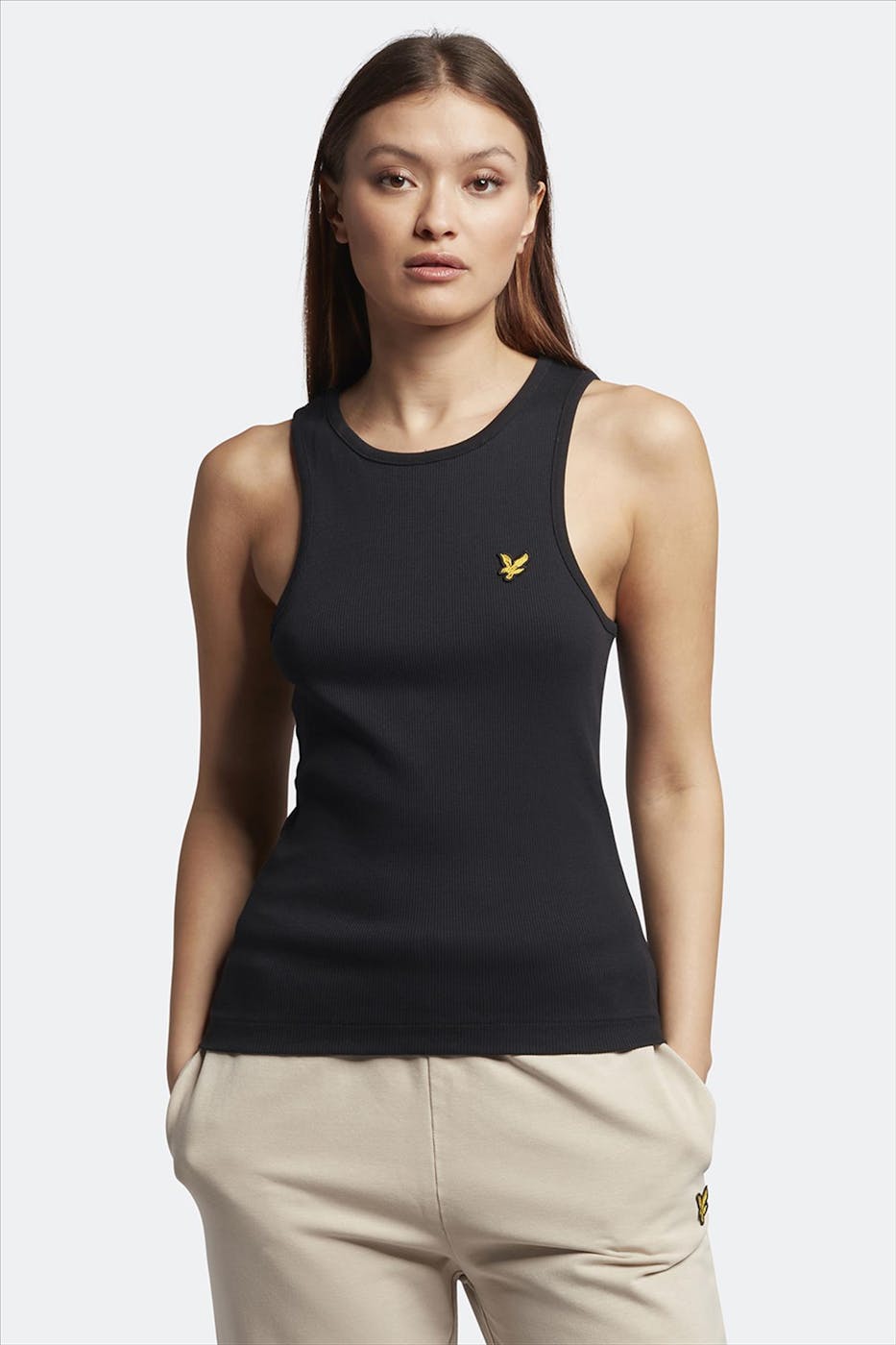 Lyle & Scott - Zwarte logo top