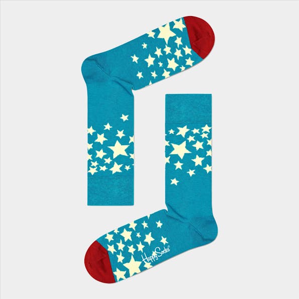 Happy Socks - Blauwe Stars sokken, maat: 41-46
