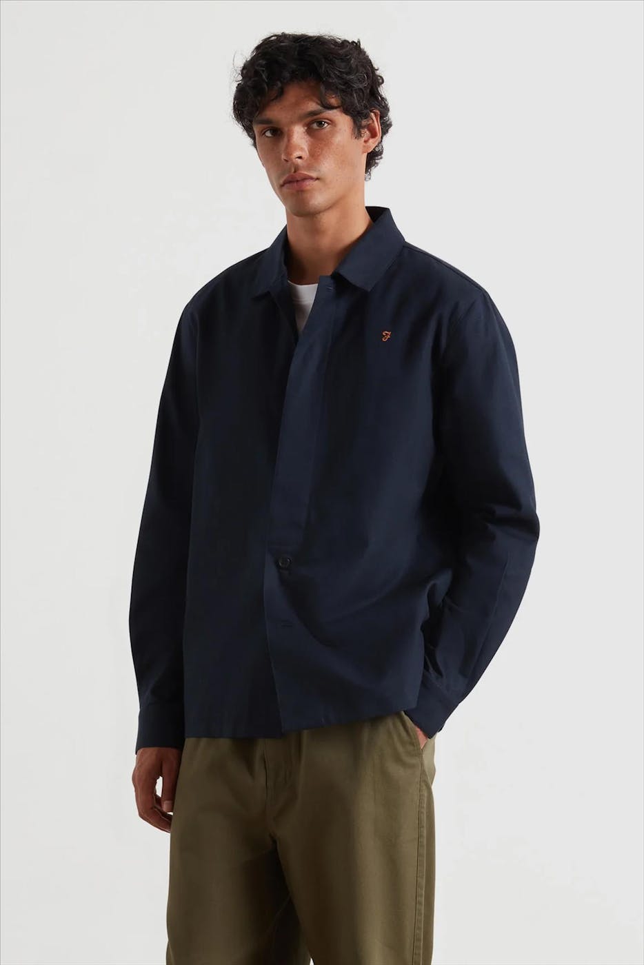 FARAH - Donkerblauwe Callier jacket