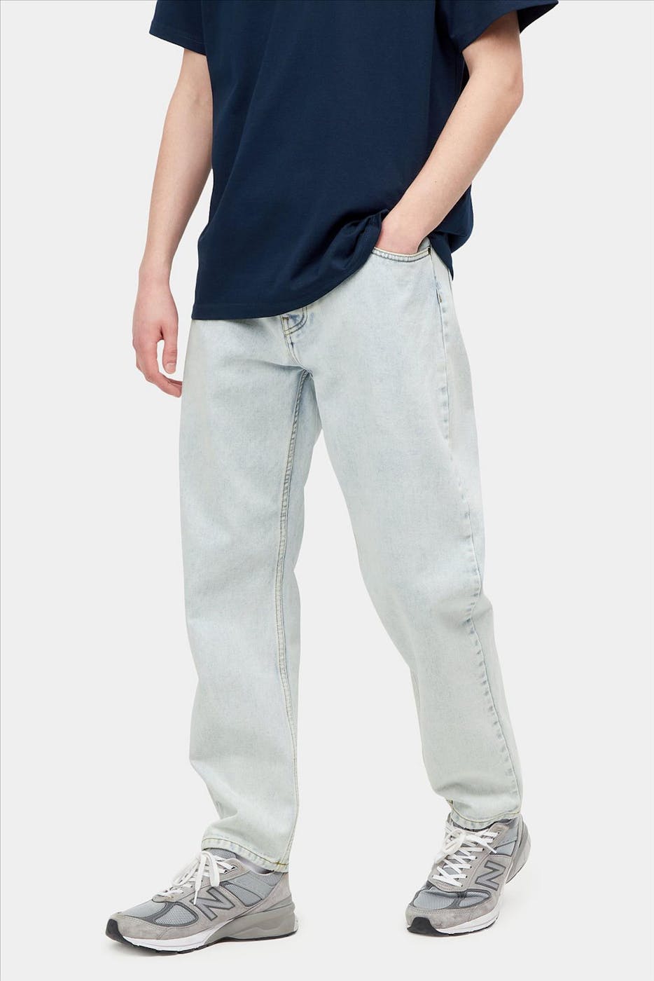 Carhartt WIP - Lichtblauwe straight tapered Newel Pant