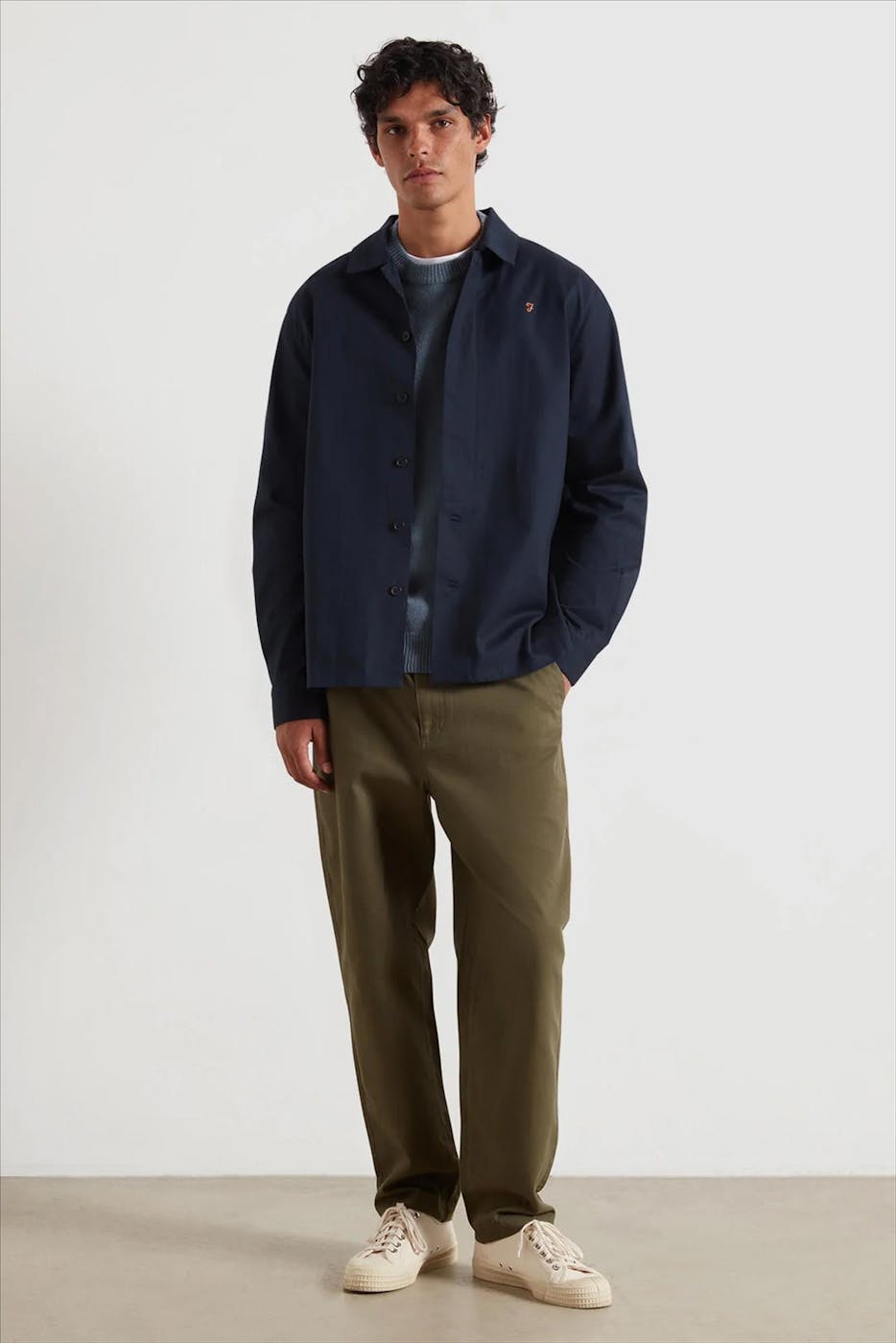FARAH - Donkerblauwe Callier jacket