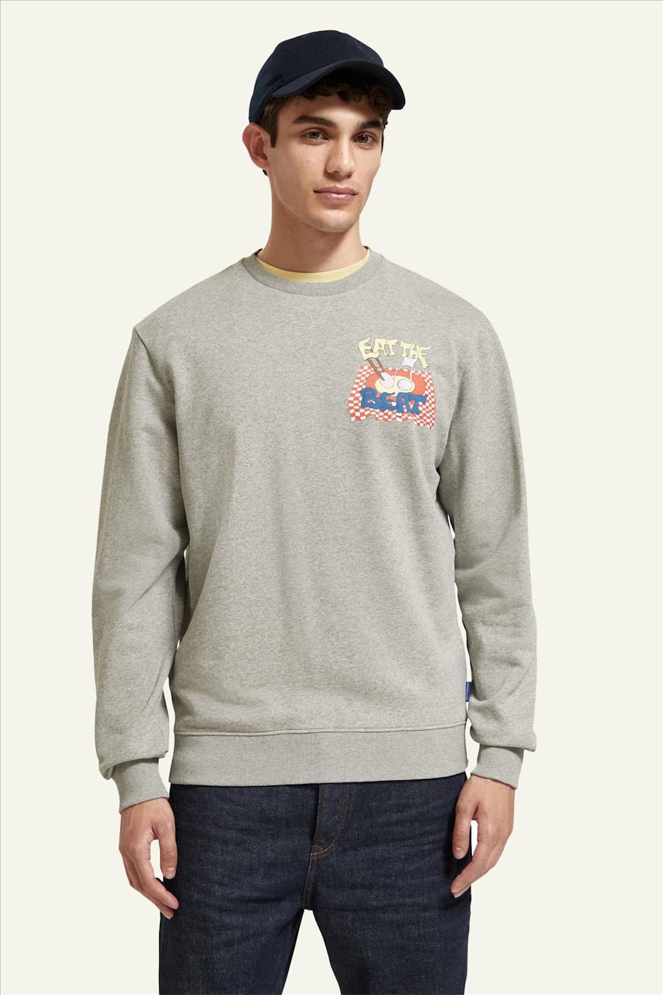 Scotch & Soda - Grijze Eat The Beat sweater