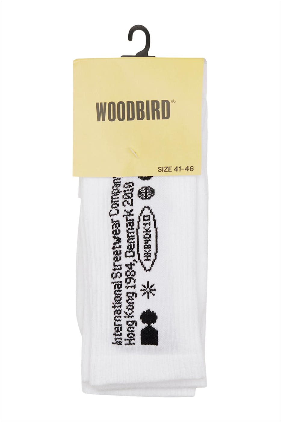 WOODBIRD - Witte Tennis Tech 2-pack sokken, maat: 41-46