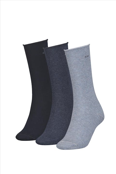 Calvin Klein - Blauwe 3-pack sokken, one size