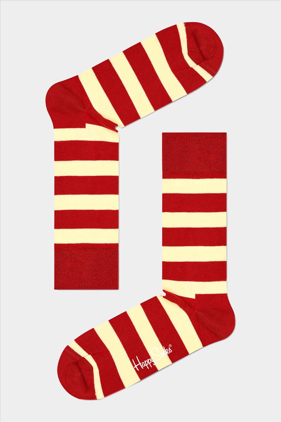 Happy Socks - Bordeaux-ecru Stripe sokken, maat: 41-46