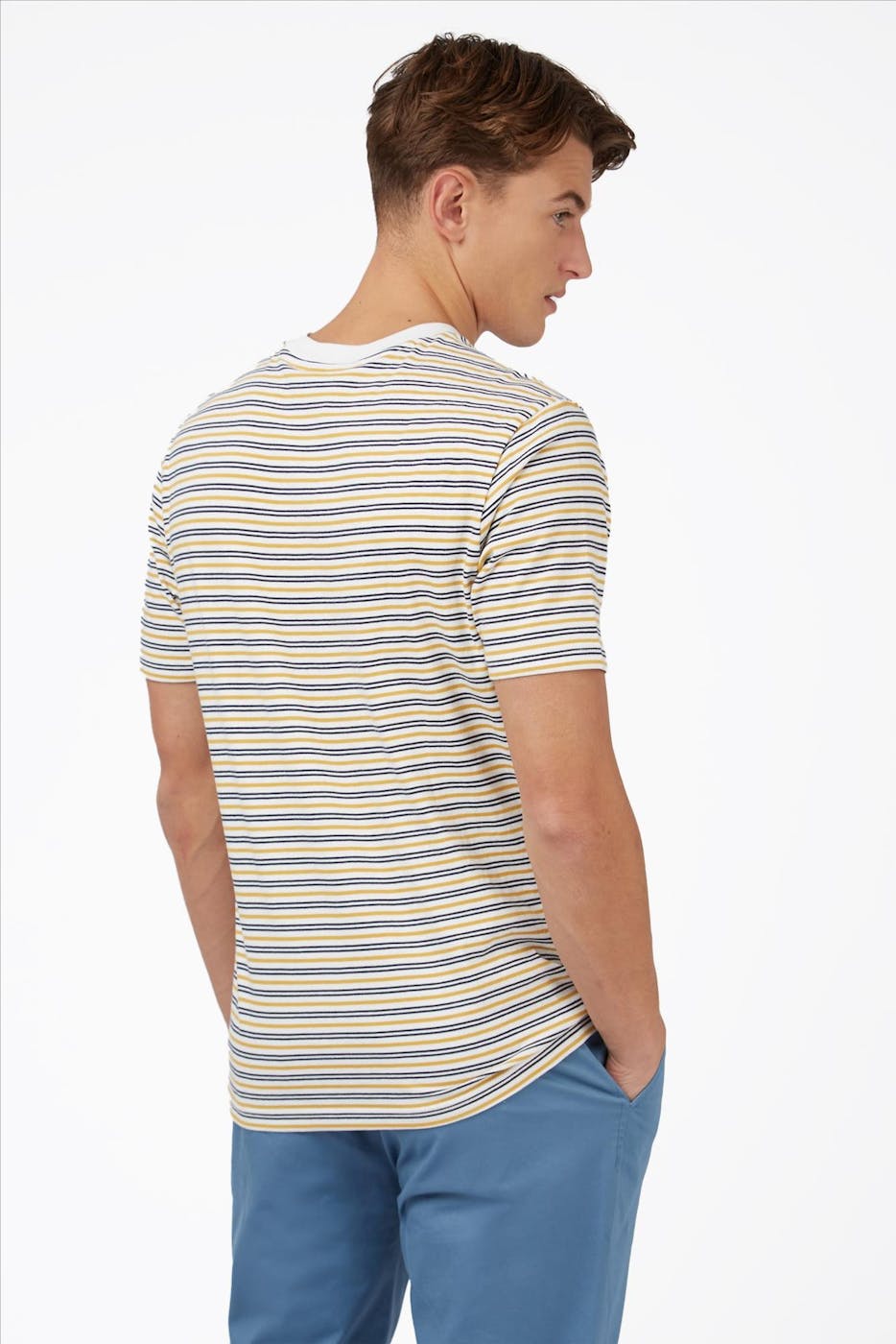 Ben Sherman - Witte Signature Stripe T-shirt