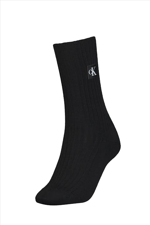 Calvin Klein - Zwarte Ribbel sokken, one size