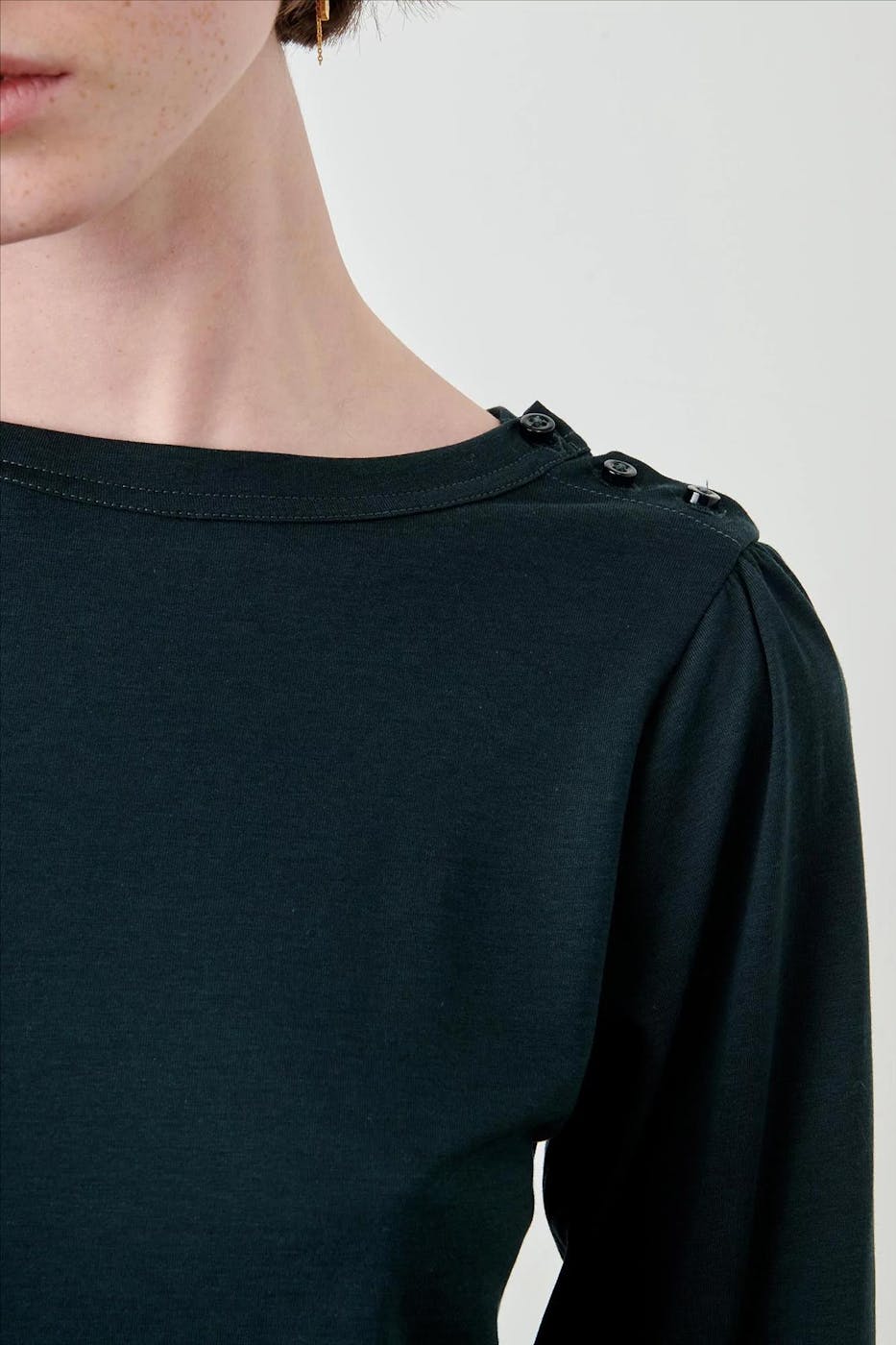 Sessùn - Donkergroene Lalia T-shirt