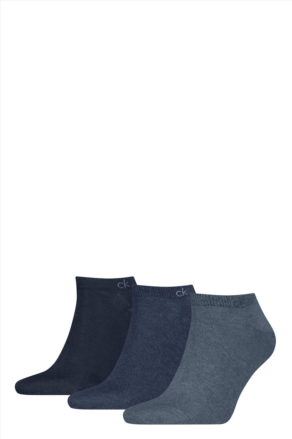 Calvin Klein - Blauwe 2-pack sneaker sokken, maat: 43-46