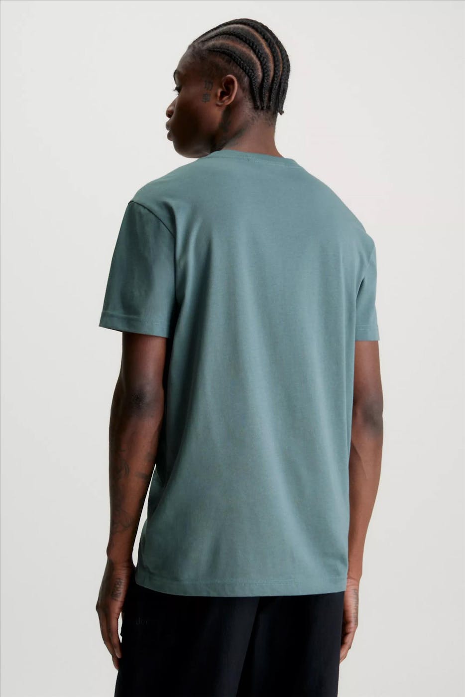 Calvin Klein Jeans - Groengrijze Logo Patch T-shirt