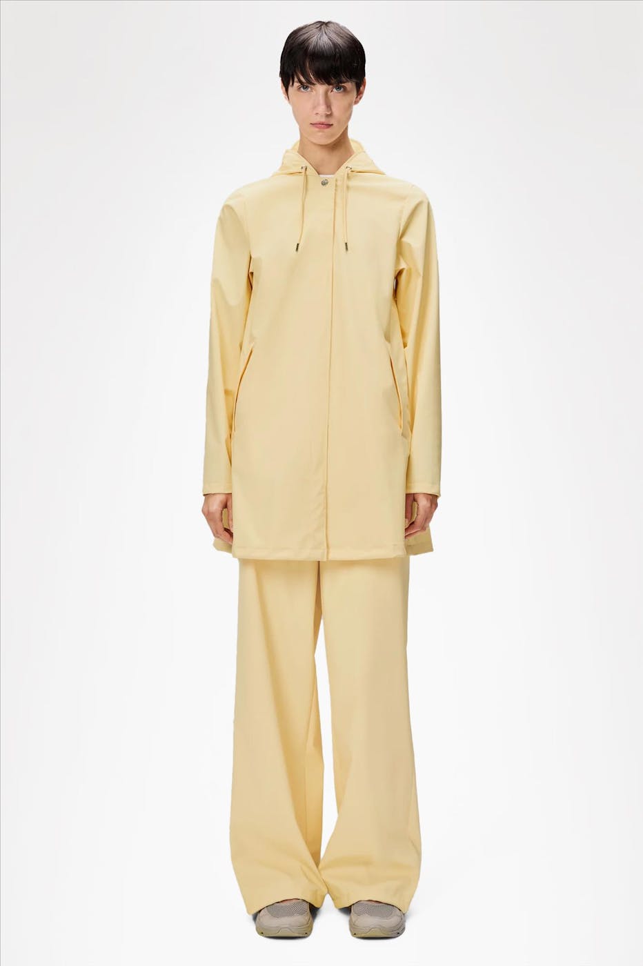 RAINS - Lichtgele A-Line jas