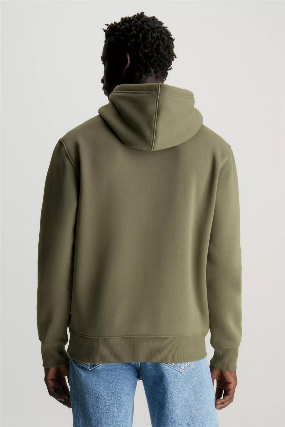 Calvin Klein Jeans - Olijfgroene Fleece hoodie