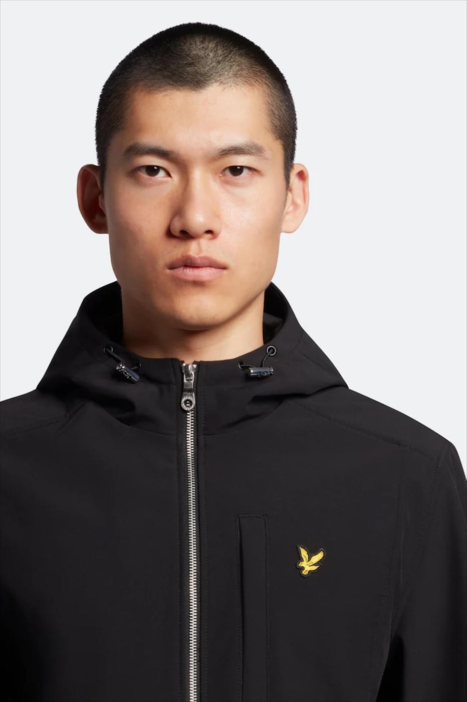 Lyle & Scott - Zwarte Softshell bomber jacket