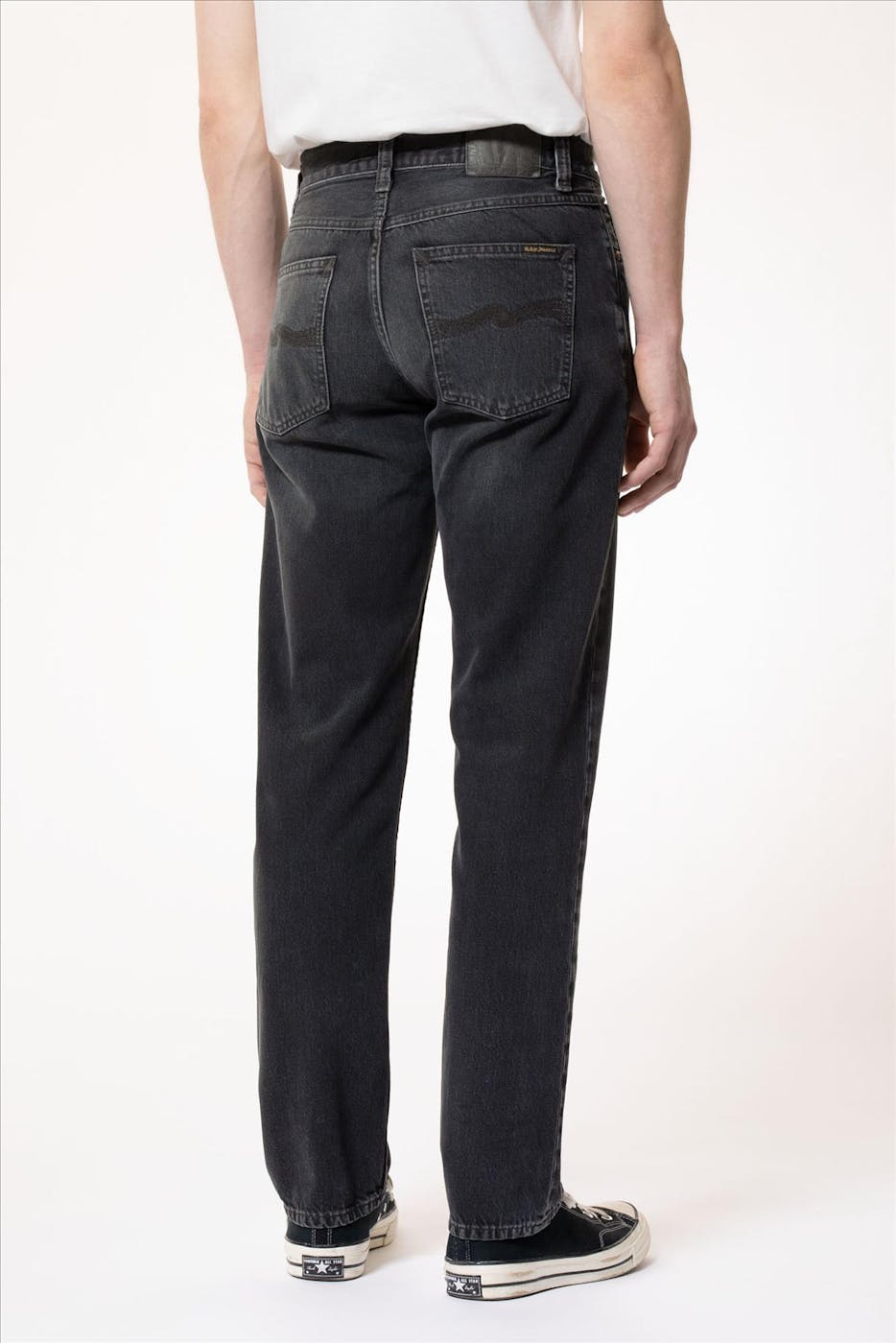 Nudie Jeans Co. - Zwarte Rad Rufus Straight jeans