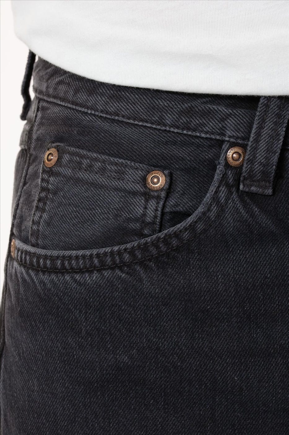 Nudie Jeans Co. - Zwarte Rad Rufus Straight jeans